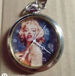 Marilyn Monroe pocket watch with chain